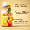 LiliCare Vegan Vitamin D3 10000IU & K2 (MK-7) 200mcg Gummies