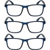 Calabria R861 3 Pack Reading Glasses +3.50 Navy Blue Crystal