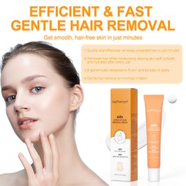 Haarentfernungscreme Gesicht, Enthaarungscreme,Oberlippen Haarentfernungs Creme,Haarentfernungscreme Gesicht Frauen, Gentle Hair Removal Without Irritation （1 STÜCK）