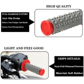7/8" Motorcycle Handlebar Grips 22mm for Apollo 125cc 250cc for Yamaha Honda Suzuki Kawasaki Dirt Pit Bike Universal ATV UTV (Green)