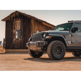 RockTrix RT111 17 Inch Wheel Compatible with Jeep Wrangler JK JL, Commander, Grand Cherokee, Gladiator JT Rims, 5x5" 5x127 PCD, 17x9 +12mm Offset, 5.5" Backspace, 71.5mm Bore, Matte Black