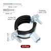 sourcing map 6 Pcs Adjustable Pipe Bracket Clamp, 1-1/4"(32mm) Wall