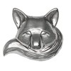 Michael Healy Designs Fox Door Knocker - Nickel Silver (Standard