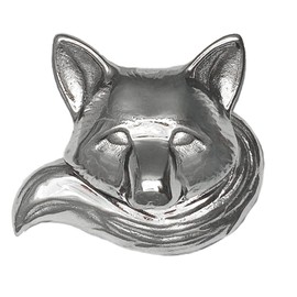 Michael Healy Designs Fox Door Knocker - Nickel Silver (Standard Size)