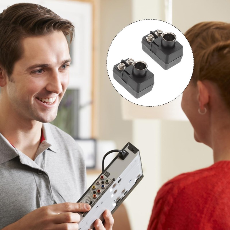 HOMSFOU 2pcs Adapter Wire Antenna Transformer Ohm Coaxial Cable Connector