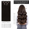 Vivien Remy Clip-In Real Hair Extensions, 120 g, Darkest Brown,