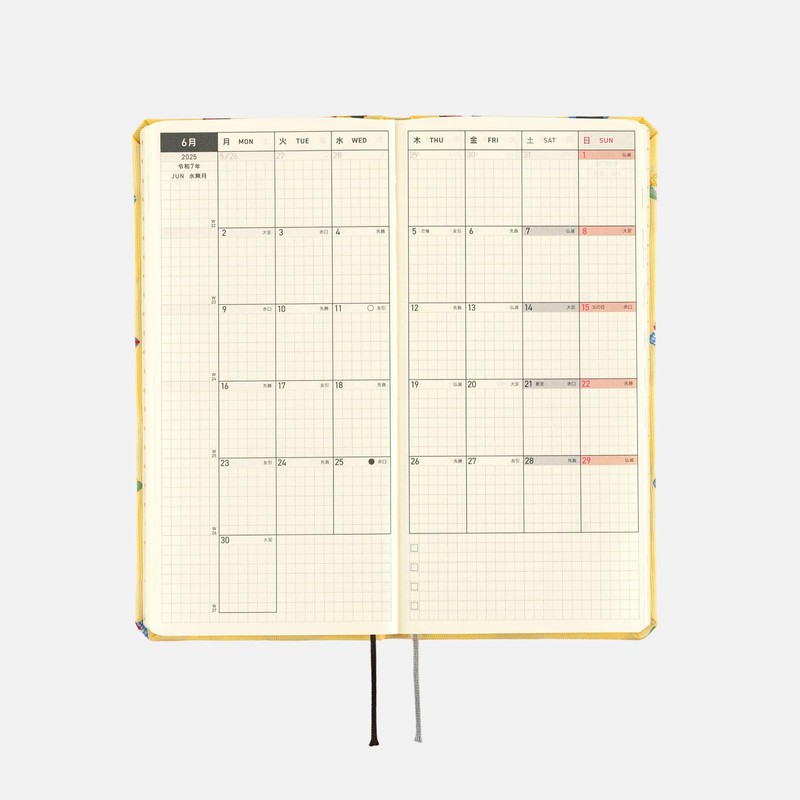 Hobonichi Techo 2025 Weeks [English/Tall and Slim Size/January Start/Planner] Bow