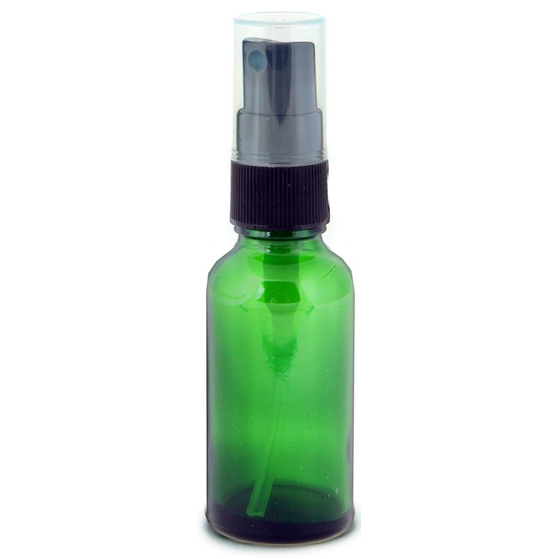 Vivaplex, 12, Green, 1 oz Glass Bottles, with Black Fine