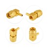 Vecys 10 PCS SMA Connectors SMA Male Right Angle Crimp