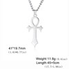VASSAGO Ankh Cross Necklace for Men Women Stainless Steel Coptic