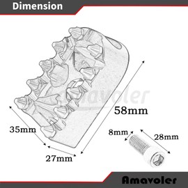 amavoler Motorcycle Shifter Peg Shift Lever CNC Billet Foot Pegs Compatible with Harley Davidson Sportster Touring Softail Street Glide Road Dyna (Chrome)