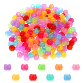 JJUNW 200Pcs Rainbow Mini Hair Beads Plastic Hair Clips Braid Clips Cute Hair Decorations for Kids Girls Women Hair Accessories()