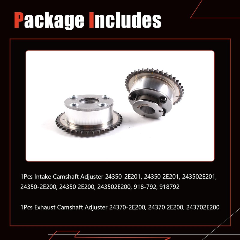 AUCERAMIC Intake & Exhaust Camshaft CVVT Sprocket Fit for Hyundai
