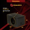 QPower QBOMB, Single 10" Tough Vented Shallow Ported Car Audio