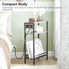 HOOBRO Small Narrow Side Table with Charging Station, Skinny End