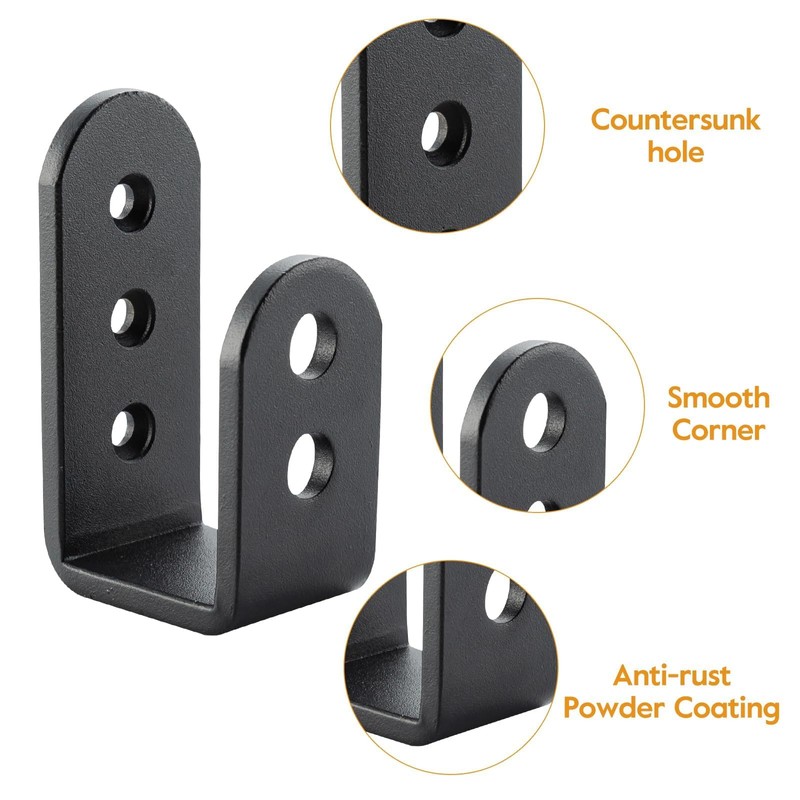 HOME MASTER HARDWARE 2×4 Door Barricade Brackets, Heavy Duty U