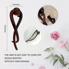 3PCS Pearl French Hair Pin, French Fried Dough Twists Hairpin,Coarse Hair Clip-Multicolor