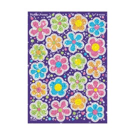 TREND ENTERPRISES, INC. Flower Power Sparkle Stickers-Large, 40 ct