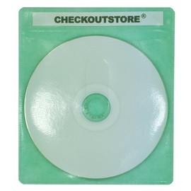 CheckOutStore (300) Premium CD Double-Sided Storage Plastic Sleeve (Green)