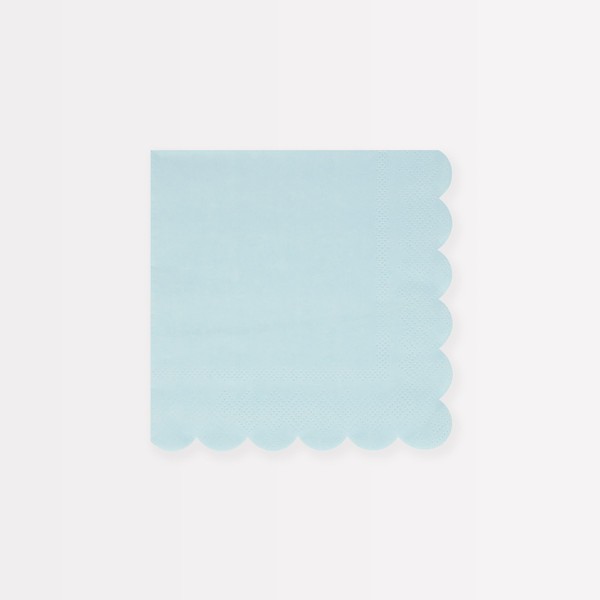Meri Meri Summer Sky Blue Small Napkins (Pack of 16)