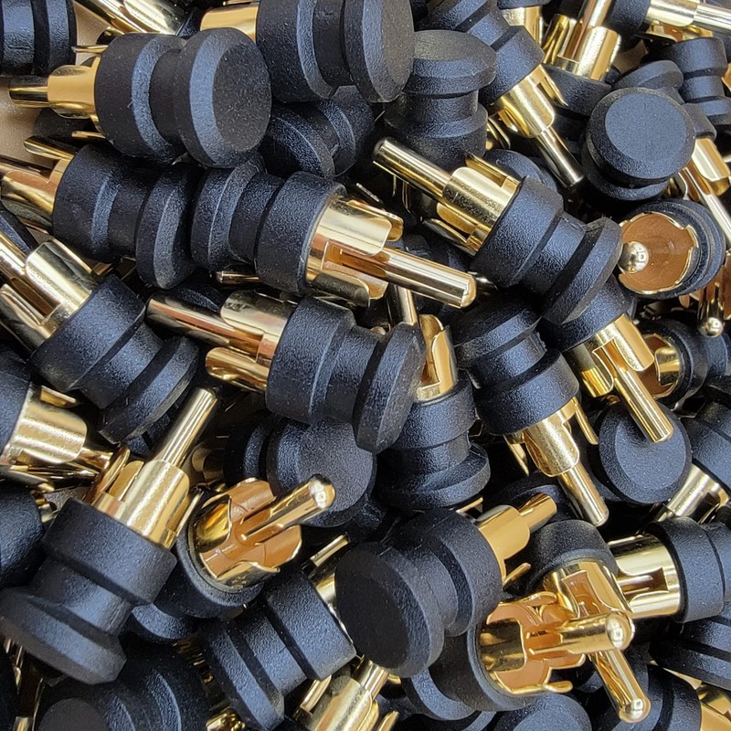 20 pcs Gold RCA SHORTING CAPS - Noise Stopper Gold