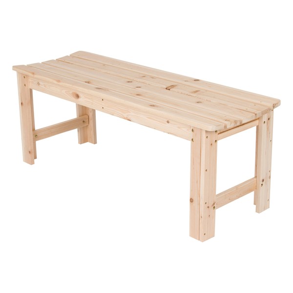 Shine Company 4204N 4 Ft. Backless Wood Outdoor Garden Bench