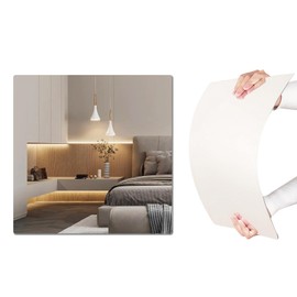 OPONEB Acrylic Mirror | Clear Reflective, Self-Adhesive, Easy to Install, Kid-Safe, Frameless, Unbreakable, Flexible Material, Lightweight (Rounded Rectangle, 10" x 10")