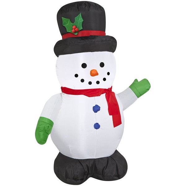 Gemmy Gemmy Snowman Christmas Inflatable White Polyester 1 pk