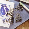 10pcs Skeleton Binder Clips, Hollow Bronze Metal Binder Clips Metal