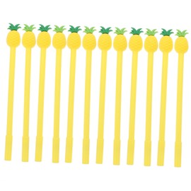 TEHAUX 24pcs Cute Pineapple Gel Ink Pens Erasable Writing Instruments Fine Line Stationery School Supplies Office Pen for Boys and Girls Students Random Color