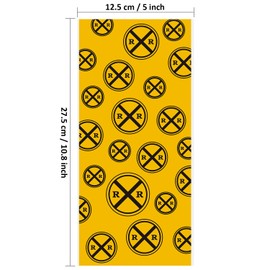 Blulu 100 Pieces Railroad Treat Bags Heat Sealable Treat Candy Bags Train Party Cellophane Treat Party Favor Bags with 100 Pieces Gold Twist Ties for Train or Railroad Themed Party