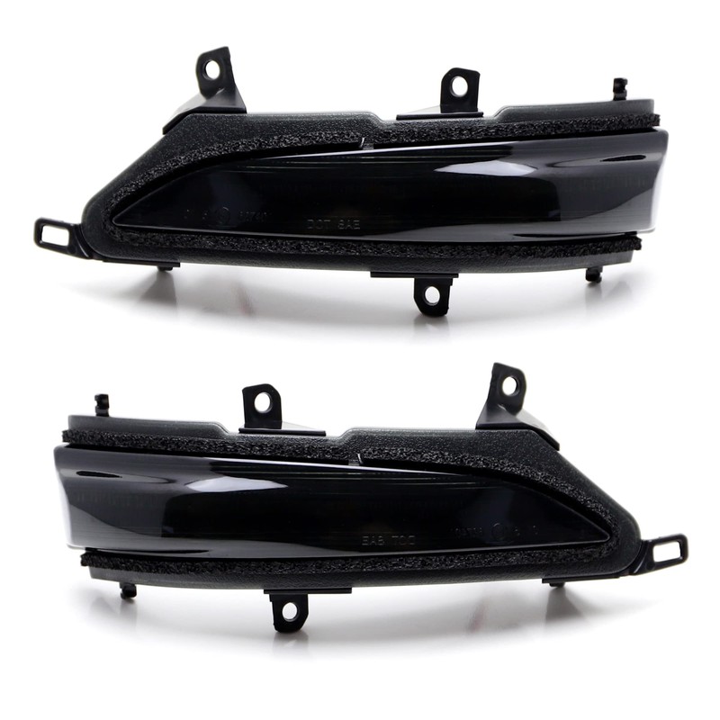 iJDMTOY Smoked Lens Dynamic Sequential Blink/Flow Full LED Side Mirror
