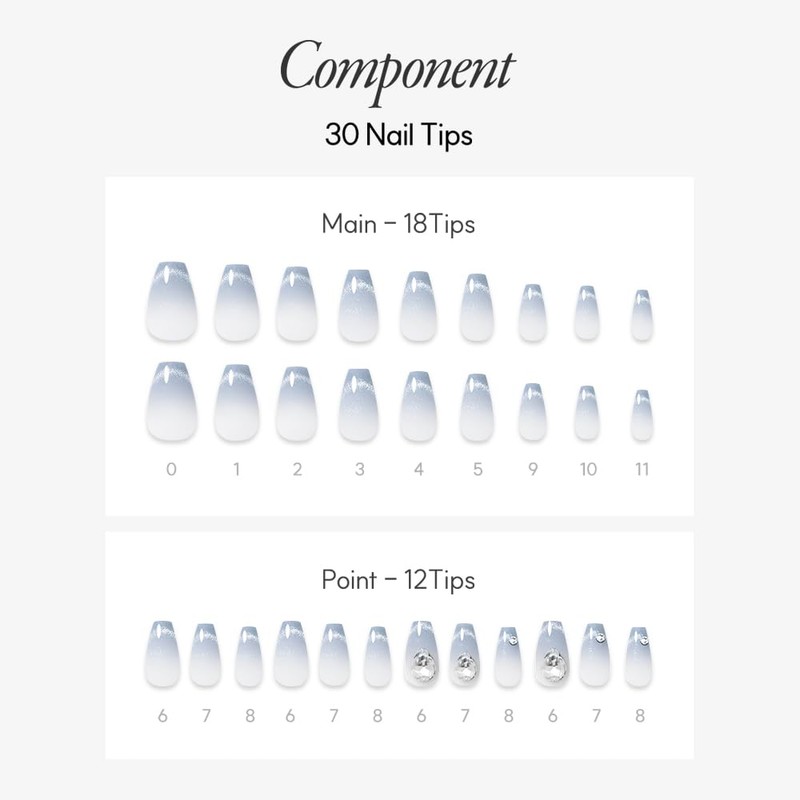 DASHING DIVA Magic Press Breath Nail Tips, 30 Tips, Magic
