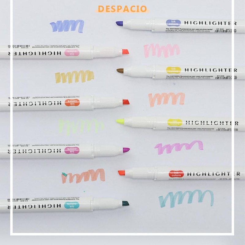 Mythya Resaltadores, Double Ended Highlighter, Broad and Fine Tips, Refresh