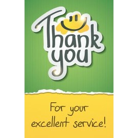 Thank You For Your Excellent Service! (Mini Gospel Tract Card - Packet of 100)