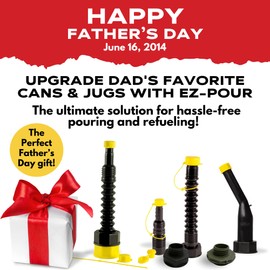EZ-POUR Standard Gas Can Spout Replacement (Pack of 2) | Water Jug Or Gas Can Spout | Flexible and Versatile Update for your Old Cans | Perfect Fuel Can for Lawnmower, Generator, String Trimmer