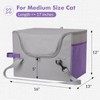 pidipiti Portable Leakproof Tall-Side cat Litter Box,with Zipped lid