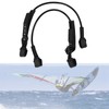 2PCS 28-34inch Black Adjustable Safety Windsurf Harness Leash Surfboard Surfing