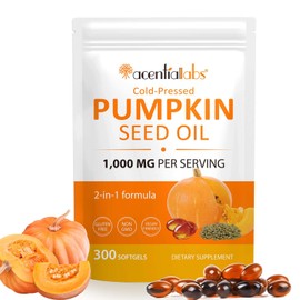 Mariayu Mariayu Pumpkin Seed Oil Capsules, 1000mg Per Softgels, Cold Pressed & Efficient Absorption, Essential Fatty Acids, Good for Hair, Urinary