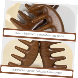 WOONEKY Natural Wood Wide Tooth Hair Comb Static for Ergonomic Design Smooth Stimulates Scalp Circulation Durable and Practical Hair Tool