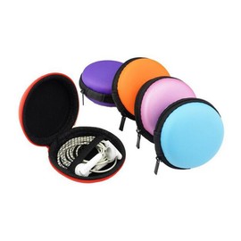 6Pcs Round Portable Macaroon Carrying Hard EVA Case Earbuds Pocket Collection Box Earphone Headphone Cable Jewelry Storage Container Bag
