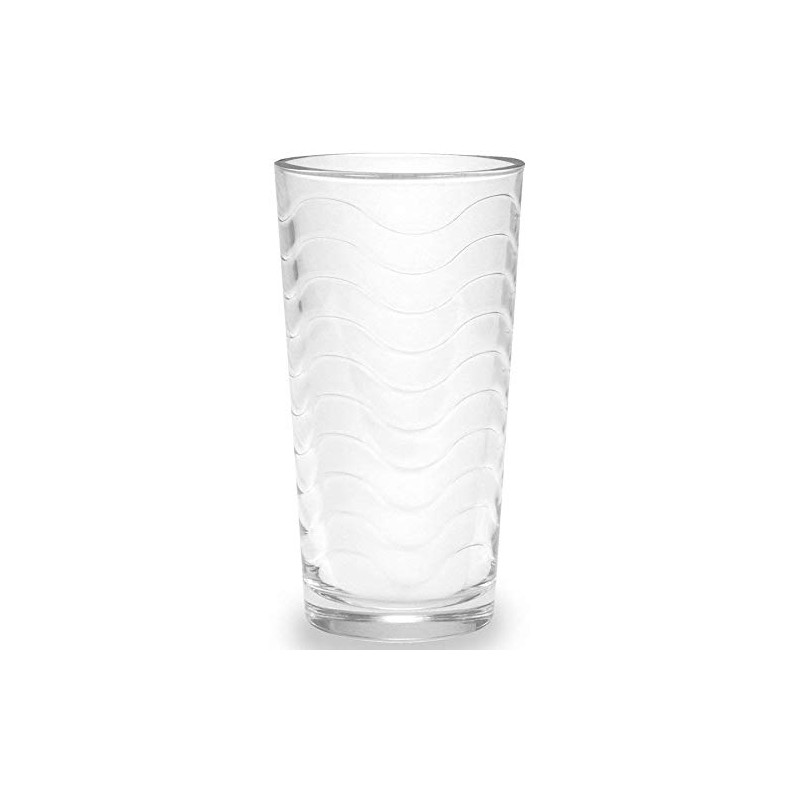 Circleware 4-Piece Set of Heavy Base Highball Drinking Glasses Tumblers,