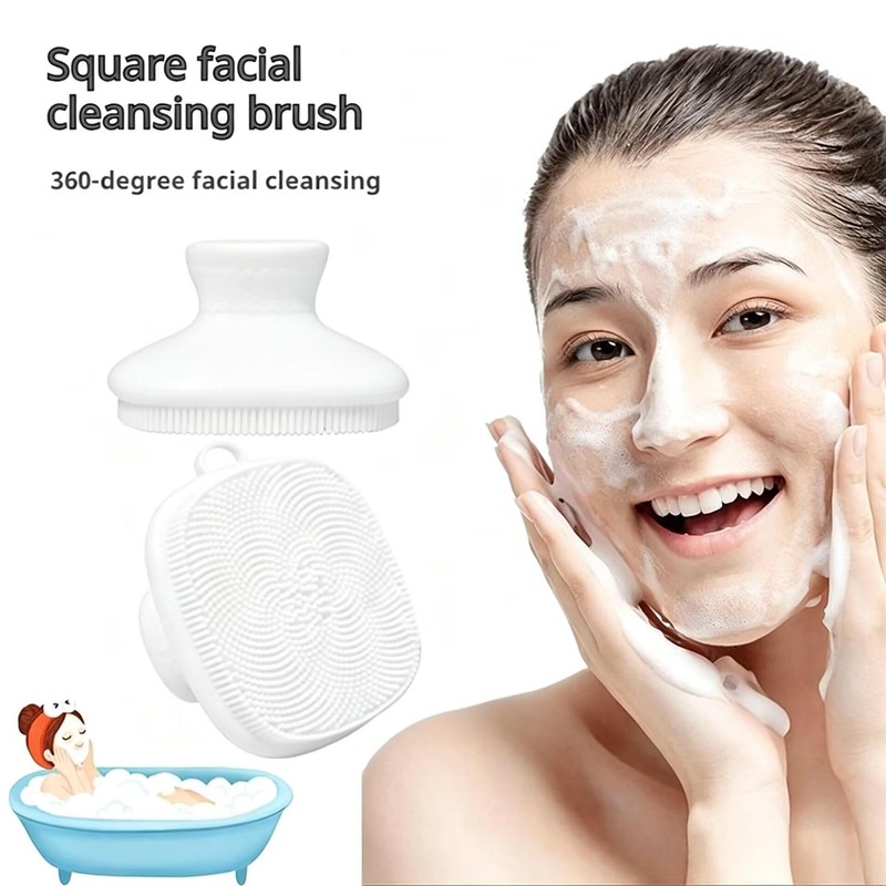 Silicone Multifunctional Cleaning Brush, Cleansing and Bathing Brush, Ergonomic Grip,