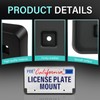 GRUOIZ Quick Install Front License Plate Holder Compatible with Jeep