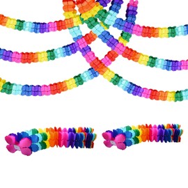 6 Pcs Pastel Birthday Decorations, Pastel Party Decorations, Streamers Party Decorations, Pastel Decorations, Streamers, Hanging Four Leaf Clover Ornament for Birthday Wedding Party Home Decor