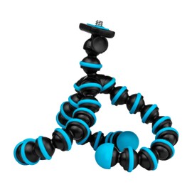 eBigValue Baby Blue Trim Protective Soft Neoprene Cover Carrying Case Sleeve for Olympus T 10 T 110 TG 310 TG 610 TG 810 VG 110 VG 120 and Blue 6 Inch Mini Flexi Tripod and Screen Protector