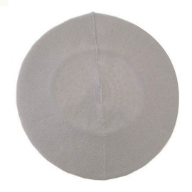 EdgeCity 000402 Knit Cap Beret Knitted Beret Made in Japan DR Cotton Seamless Beret All Season, 90/grey, L