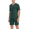 JINSHI Short Pajama Set for Men 2 Piece Pjs Bottom