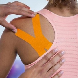 Kinesio Lab [2개구성] 키네시랩 5m 오렌지 헬스 무릎 주짓수 유도 훅그립 스포츠 테이프 운동 근육 테이핑 AWC802C5 [2-Pack] Kinesio 5m Orange Athletic Knee Judo Jiu-Jitsu Hook Grip Sports Tape for Muscle Taping AWC802C5
