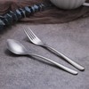 Zerophilo Titanium Cutlery Set, Lightweight Flatware, Modern Design, Dishwasher Safe,